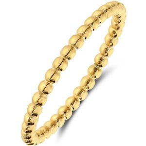 Stalen goldplated ring bolletje 1,5mm