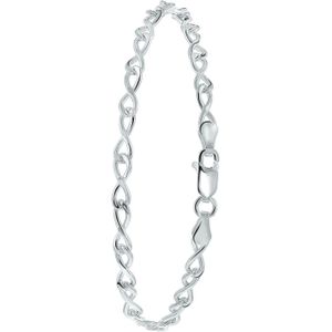 Gerecycled zilveren armband infinity schakel