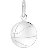 Zilveren hanger basketbal