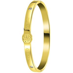 Guess stalen goldplated bangle 4G logo