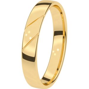 14K geelgouden trouwring Heren 4mm Jasmijn