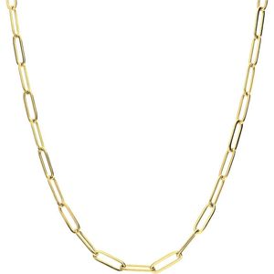 Stalen goldplated ketting closed forever 4mm