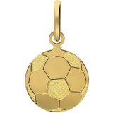 Zilveren goldplated hanger voetbal