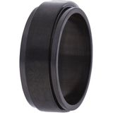 Stalen blackplated anxiety ring