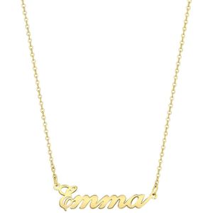 Stalen naamketting goldplated Julia small