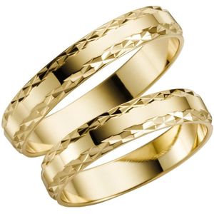 14 Karaat geelgouden trouwring Nigella Heren H07