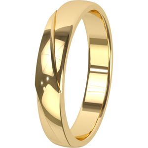 14K geelgouden trouwring Dames 4mm Cyclaam
