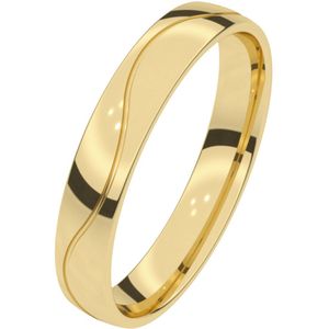 14K geelgouden trouwring Heren 4mm Mimosa