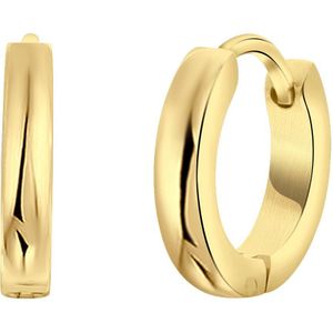 Lucardi Heren Goldplated Oorringen 2,5mm - Oorbellen - Cadeau - Staal - Goudkleurig