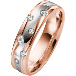 14K trouwring rose gouden dia Daisy Dames H147R