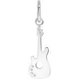 Zilveren hanger gitaar met zirkonia