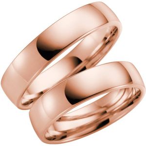 14K rose gouden trouwring Pioenroos Dames H56R