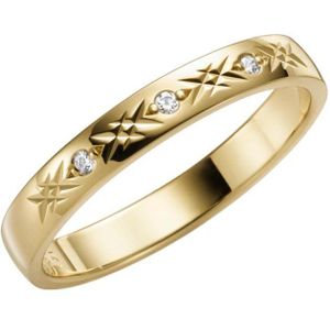 9 Karaat gele trouwring diamant Acacia Dames H96