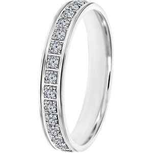 14K witgouden dames trouwring 3mm Esra TW 306