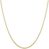 Lucardi Dames Ketting Venetiaanse schakel 0,55mm - 14 karaat goud - Ketting - Cadeau - 50 cm - Geelgoud