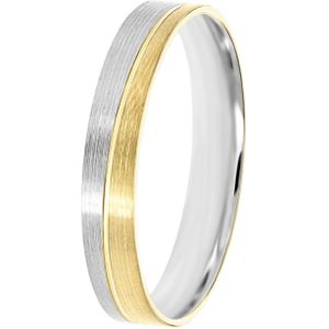 9K bicolor dames trouwring 4mm Tess TW 458