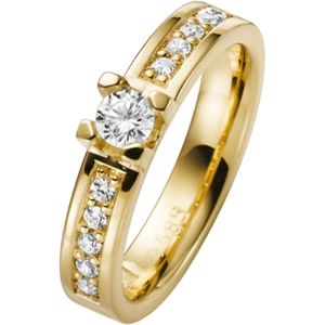 9 karaat gele verlovingsring diamant Bouganville H102