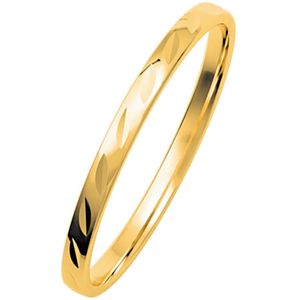 9 karaat gele dames trouwring Wonder H229