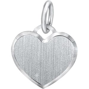 Zilveren hanger graveerplaat hart