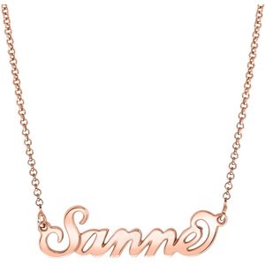 Zilveren naamketting rose Carrie voor dames