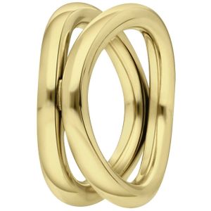 Gerecycled stalen 18 karaat goldplated ring Amandine