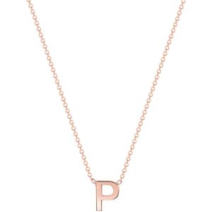 9 karaat rose ketting met letter hanger