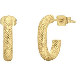 Camille stalen goldplated oorringen voor dames