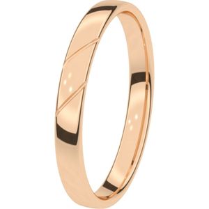 9K rose trouwring Heren 3mm Jasmijn