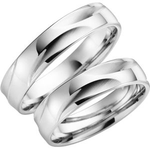 14K witgouden trouwring Wisteria Heren H123
