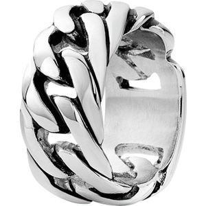 Gerecycled stalen herenring schakel