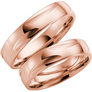 14K rosegouden heren trouwring Wisteria H68R