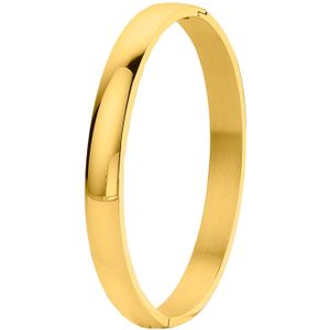 Lucardi Dames Armband - Bangle Goldplated - Staal - Goudkleurig
