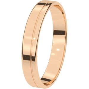 14K rosegouden trouwring 4mm Dames Sering