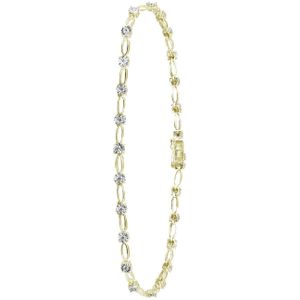 14 Karaat geelgouden armband met diamant 0,25ct