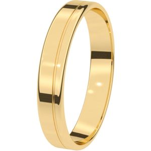 14K geelgouden trouwring Heren 4mm Sering