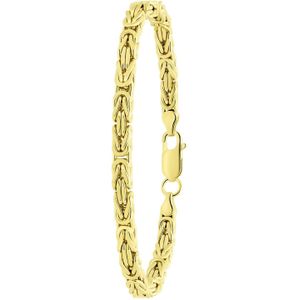 Gerecycled zilveren goldplated herenarmband koningsschakel.