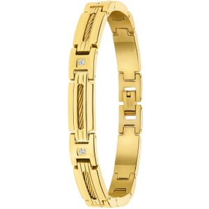 Gerecycled stalen goldplated armband