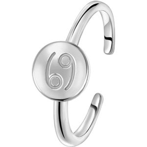 Zilveren ring disc sterrenbeeld