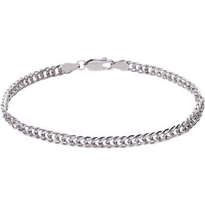 Gerecycled zilveren herenarmband dubbele gourmet.