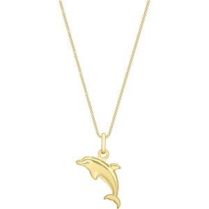 9 karaat ketting met hanger dolfijn