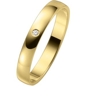 9 Karaat witte trouwring diamant Senna Dames H35