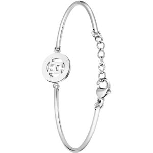 Stalen armband met letter - H