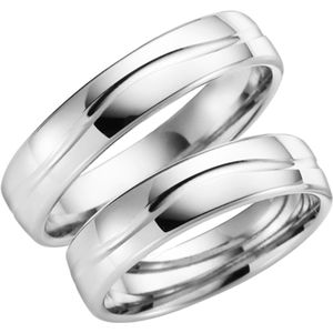 14K witgouden trouwring Iris Dames H13W