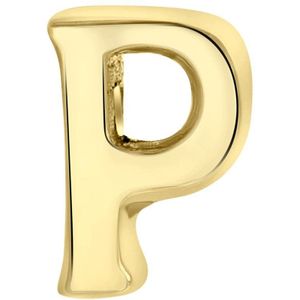 Gerecycled stalen goldplated charm letter
