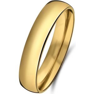 Stalen goldplated ring 4mm