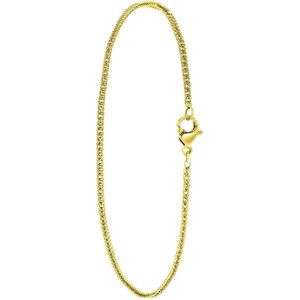 Gerecycled stalen goldplated enkelband spiga