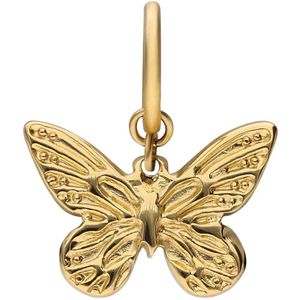Stalen goldplated bedel vlinder