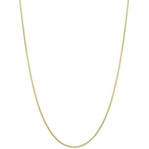 Lucardi Dames Ketting schakel slang - Echt Zilver - Ketting - Cadeau - 45 cm - Goudkleurig