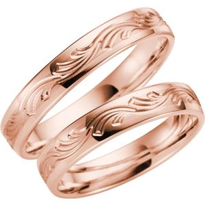 14 Karaat rose gouden trouwring Azalea Heren H141R