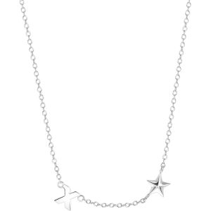 Zilveren ketting letter/stardust